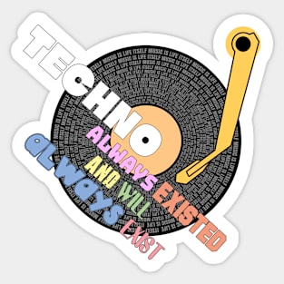 house music is life techno themed design Sticker